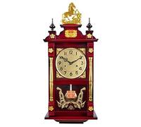 WBDWWTD Old Mechanical Wall Clock Solid Wood String Clockwork Time Table Chinese Retro Living Room