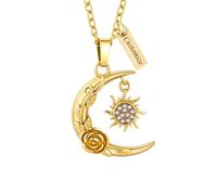 WBDWWTD TQHGHX Customize Urn Necklace - Cremation Jewelry for Ashes Pendant Moon and Sun and Rosewith For Women Men Personalized Necklaces Engraved Names