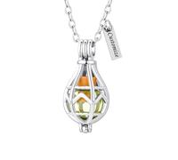 WBDWWTD TQHGHX Customize Urn Necklace - Glass Cremation Jewelry for Ashes Pendant Keepsake Openwork Teardrop For Women Men Personalized Engraved Names