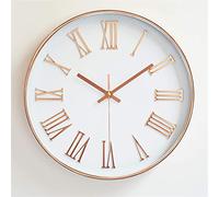WBDWWTD Wall Clock 12 Inch Decorative Silence Non-Ticking Quartz Round Wall Clocks (Rose)