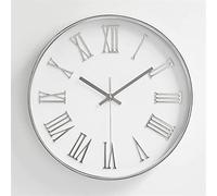 WBDWWTD Wall Clock 12 Inch Decorative Silence Non-Ticking Quartz Round Wall Clocks (Silver)