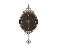 WBDWWTD Wall Clock in European Style, Light, Luxury, Exquisite Carved Crystal (7)