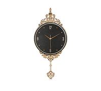 WBDWWTD Wall Clock in European Style, Light, Luxury, Exquisite Carved Crystal (9)