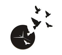 WBDWWTD Wall Clock Time Flies Animals Clock Flying Birds Wall Clock Decorative Birds Wall Art Clock Birds Watch Nature Flying Wall Home Decor