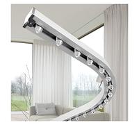 WBDWWTD White Hidden Curtain Track Flexible Bendable, Home/Office/Nursery/Hotel Recessed Sliding Curtain Rod, Ceiling Mount, 3.3-26.3ft Lo