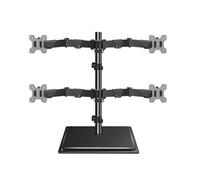WBDWWTD Work Quad Monitor Mount Stand, Fully Adjustable -Standing Desk, fits Monitors up 40 Inch, Holds to 19.8lbs per Screen Play