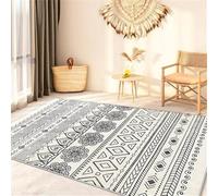 WBDYMX Bedside Rug Outdoors Kids Rugs 80x160CM Carpets And Gray-black. Modern geometric carpet. Outdoor For Patios Carpet Bedrooms