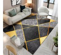 WBDYMX Kids Carpets For In Bedroom Youth Room 100x200CM Floor Decoration Gray Black yellow stain-resistant striped carpet Living Large Garden Rugs Outdoor