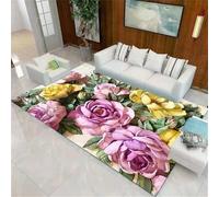 WBDYMX Rugs The Room 120x180CM Big green Yellow purple 3D floral carpet Modern Style Outdoor For Garden