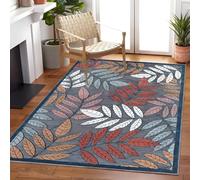 WBDYMX Short Pile Boys Rug Gray 120x160cm,Leaf pattern for Patio,Fireplaces,Lounge