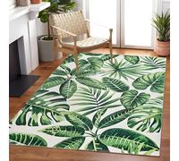 WBDYMX Thin Fireside Rug Dark green 160x230cm,Leaf pattern for Hall,Lounge,Conservatory