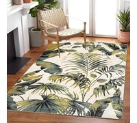 WBDYMX Thin Washable Door Mat Indoor Sage green 80x160cm,Leaf pattern for Kitchen,Front Door,Chair