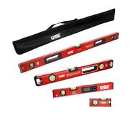 WBE 4-Piece Torpedo-Level Set with Magnetic, Digital-Leveler with LCD Display, 4.7", 16", 20", 40" Aluminum Alloy Spirit Level-Set with Carrying Bag, Bubble Vials Ruler for 45/90/180 Degree.