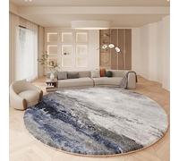 Wbeian Living Room Area Rugs, 180cm Large Round Carpet for Bedroom Kids Room, Soft Touch Shaggy Rug Non Slip Floor Mat, Modern Pattern Carpet Decor
