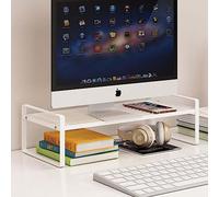 Wbeian Monitor Metal Stand Riser, 10cm/15cm High Computer Laptop Stand for Desk, Easy to Dissipate Heat Hollow Platform for Laptop, Computer, iMac, PC, Office Home