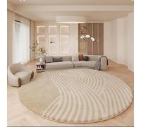 Wbeian Round Large Area Rugs for Living Room, Modern Dense Pile Non Shed Fluffy Rug Carpets, Bedroom Kids Room Floor Mat, Water Absorption Floor Rug Diameter 160cm