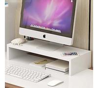 Wbeian Wood Monitor Stand Riser for Computer, Laptop Notebook, Printer Riser, iMac, PC, Ergonomic Home Office Desk Monitor Stand 19.6 Inch