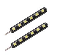 WBFLZTYOP 1/2Pcs 6 LED 12V Strobe Light Strip For Car Motorcycle LED Medium Grid Flash Emergency License Lamp Car Moto Accessories Turn Signals