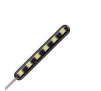 WBFLZTYOP 1/2Pcs 6 LED 12V Strobe Light Strip For Car Motorcycle LED Medium Grid Flash Emergency License Lamp Car Moto Accessories Turn Signals
