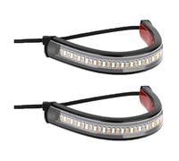 WBFLZTYOP 1/4PC 12V LED Motorcycle Turn Signal Light & DRL Amber White Moto Flasher Ring Fork Strip Lamp Flashing Blinker Moto Accessories Turn Signals