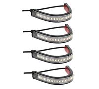 WBFLZTYOP 1/4PC 12V LED Motorcycle Turn Signal Light & DRL Amber White Moto Flasher Ring Fork Strip Lamp Flashing Blinker Moto Accessories Turn Signals