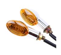 WBFLZTYOP 1 Pair 12V Motorcycle Turn Signal Blinker Light Indicator Amber Lamp Waterproof For Ho&nda For Ya&maha For Suzuki Cafe Racer Turn Signals