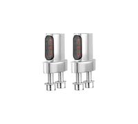 WBFLZTYOP 1 Pair Black/Silver Motorcycle LED Turn Signal Indicators Are Suitable For All DC 12V Motorcycles Turn Signals