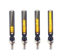 WBFLZTYOP 1 Pair Yellow Flowing Water Blinker Light 12 LEDs Motorcycle Signal Lamp LED Turn Signals Light Universal Turn Signals