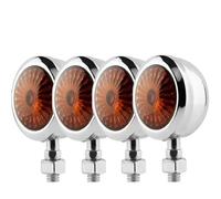 WBFLZTYOP 10mm Big Motorcycle LED Turn Signal Light Metal Rear Light 12V Amber Indicator Flasher Lamp For Cafe Racer Bobber Chopper Turn Signals