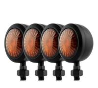 WBFLZTYOP 10mm Big Motorcycle LED Turn Signal Light Metal Rear Light 12V Amber Indicator Flasher Lamp For Cafe Racer Bobber Chopper Turn Signals
