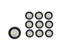 WBFLZTYOP 10PCS 5color 12V 3LED 3/4" Universal Car Truck Trailer Mini Small Round Red LED Button Side Marker Lights Signal Lamp Turn Signals