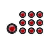 WBFLZTYOP 10PCS 5color 12V 3LED 3/4" Universal Car Truck Trailer Mini Small Round Red LED Button Side Marker Lights Signal Lamp Turn Signals