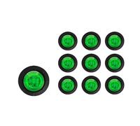 WBFLZTYOP 10PCS 5color 12V 3LED 3/4" Universal Car Truck Trailer Mini Small Round Red LED Button Side Marker Lights Signal Lamp Turn Signals