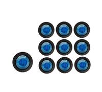 WBFLZTYOP 10PCS 5color 12V 3LED 3/4" Universal Car Truck Trailer Mini Small Round Red LED Button Side Marker Lights Signal Lamp Turn Signals