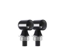 WBFLZTYOP 12V Motorcycle Aluminium LED Mini Metal Turn Signal Indicator Light Black Flasher Amber Universal For Bobber Cafe Racer Turn Signals