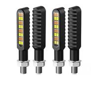 WBFLZTYOP 16 Leds Motorcycle Indicators Mini LED Turn Signal Light Flasher Amber Signal Lamp Blinker Black 8mm Intermitentes Moto 12V Turn Signals
