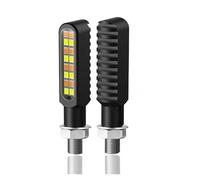 WBFLZTYOP 16 Leds Motorcycle Indicators Mini LED Turn Signal Light Flasher Amber Signal Lamp Blinker Black 8mm Intermitentes Moto 12V Turn Signals
