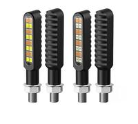 WBFLZTYOP 16 Leds Motorcycle Indicators Mini LED Turn Signal Light Flasher Amber Signal Lamp Blinker Black 8mm Intermitentes Moto 12V Turn Signals