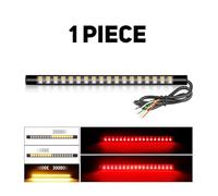 WBFLZTYOP 16cm Dual Row LED Motorcycle Tail Light Strip Rear Flowing Turn Signal Lamp DRL Brake Indicator 12V Running Taillight Waterproof Turn Signals