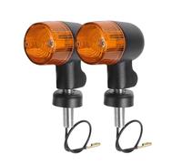 WBFLZTYOP 1pair 12V Universal Black Chrome/silver Turn Signal Lamp For Motorcycle Off-road Vehicle Parts Zinc Metal Signal Lamp Turn Signals