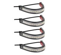 WBFLZTYOP 1Pc 12V LED Motorcycle Turn Signal Light & DRL Amber White Moto Flasher Ring Fork Strip Lamp Flashing Blinker Universal Turn Signals