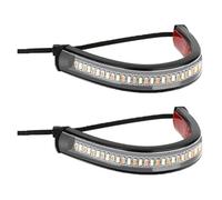 WBFLZTYOP 1Pc 12V LED Motorcycle Turn Signal Light & DRL Amber White Moto Flasher Ring Fork Strip Lamp Flashing Blinker Universal Turn Signals
