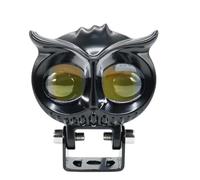 WBFLZTYOP 1PC LED Motorcycle Light Binocular Owl Dual Color Small Steel Cannon Electric Light Modification LED Light Turn Signals