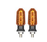 WBFLZTYOP 2/4 PCS 8mm Mini Motorcycle LED Turn Signal Lights Amber Flashing Light Blinker Turn Signal Lamp 12V Indicator Lamp Accessories Turn Signals