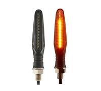 WBFLZTYOP 2/4pcs Universal Motorcycle LED Turn Signals10leds Long Turn Signal Indicator Lights Blinkers Flashers Amber Color Accessories Turn Signals