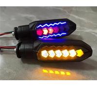 WBFLZTYOP 2023 2PCS Motorcycle LED Turn Signals Double-Sided Flowing LED Light For Motorcycle Motorbike Scooter Rear Turning Signal Lights Turn Signals