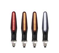 WBFLZTYOP 24led Motorcycle LED Turn Signal Lights White Red Amber Flowing Indicators Front Rear Light Flasher Blinker For Dirt Bike Sport Turn Signals
