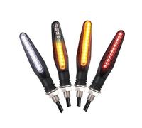 WBFLZTYOP 24led Motorcycle LED Turn Signal Lights White Red Amber Flowing Indicators Front Rear Light Flasher Blinker For Motorcycle Turn Signals