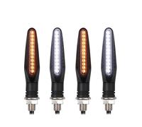 WBFLZTYOP 24led Motorcycle LED Turn Signal Lights White Red Amber Flowing Indicators Front Rear Light Flasher Blinker For Dirt Bike Sport Turn Signals