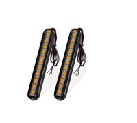 WBFLZTYOP 24LED Motorcycle Turn Signal Mini LED Light Strip Flowing Water License Plate Light Rear Brake Stop Lamp Tail Indicator DC 12V Turn Signals